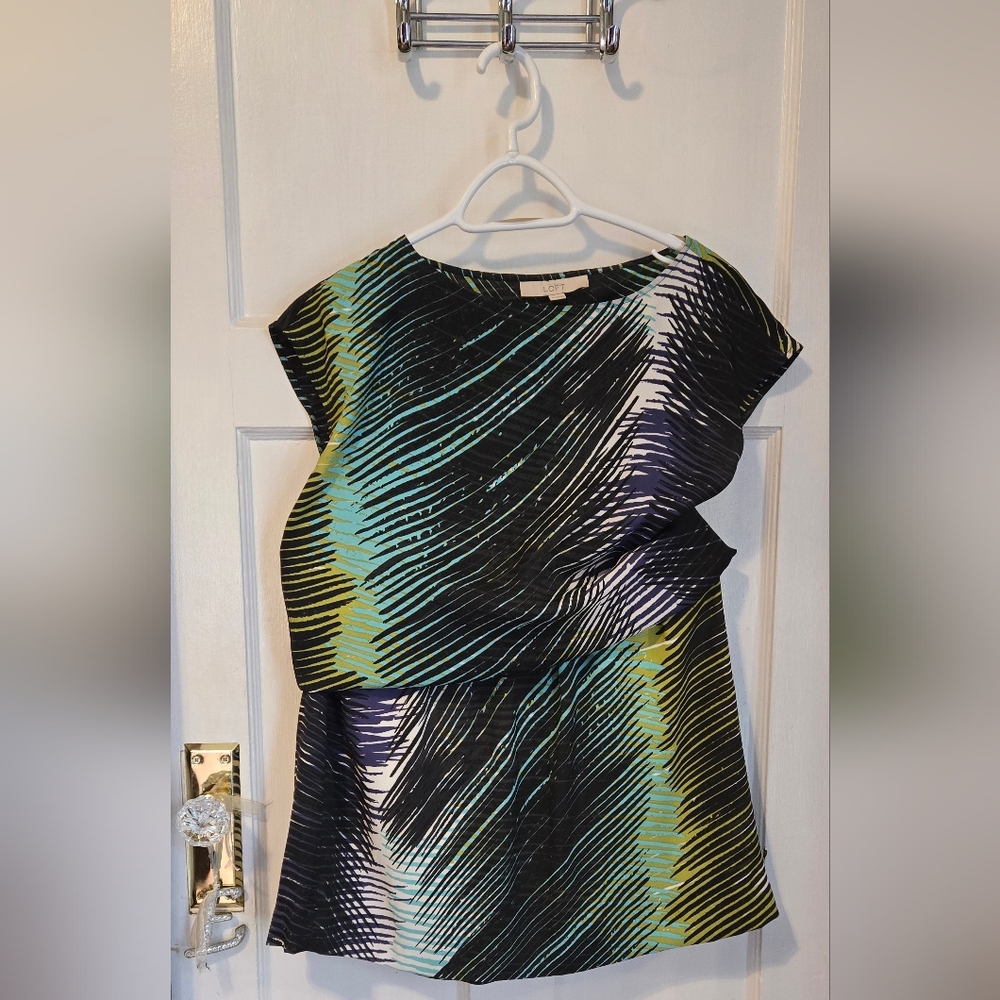 Loft Abstract Print Shirt & Skirt Set